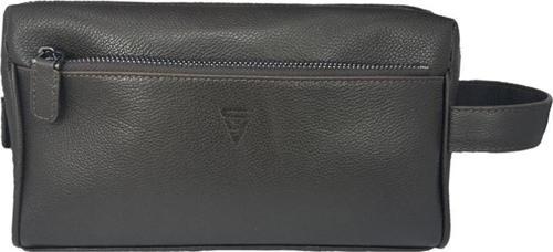Hakiki Deri CA252 Dopp Kit El Çantası Kahve