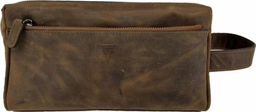Hakiki Deri CA253 Dopp Kit El Çantası Tigon Taba