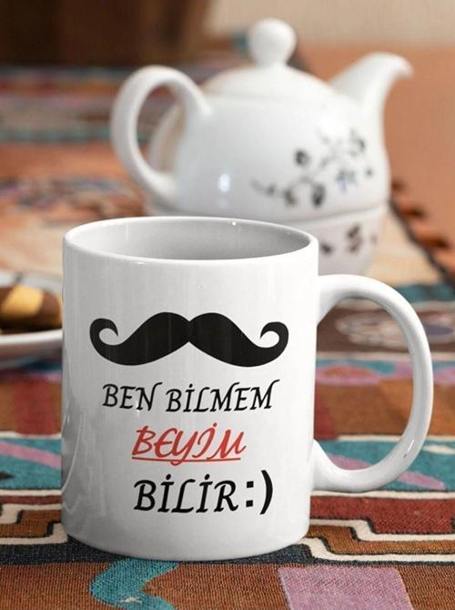 Ben Bilmem Beyim Bilir Tasarım Baskılı Kupa Bardak SEVGİLİLER GÜNÜ