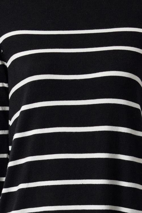 Moda Stil Regular Bisiklet Yaka Midi Boy Elbise Premium İplik Özel İplik Triko Basic Çizgili