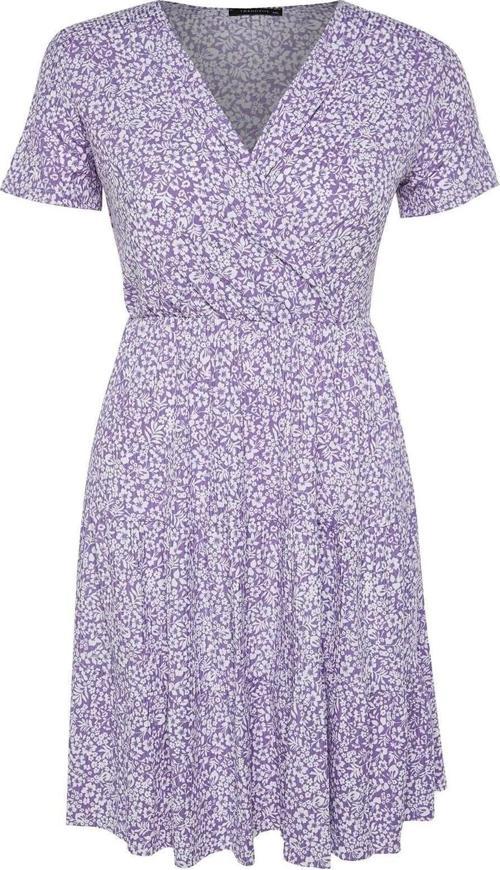 Moda Slim Casual Günlük Bürümcük Örme Kruvaze Kısa Kol Skater Mini Boy Büyük Beden Elbise