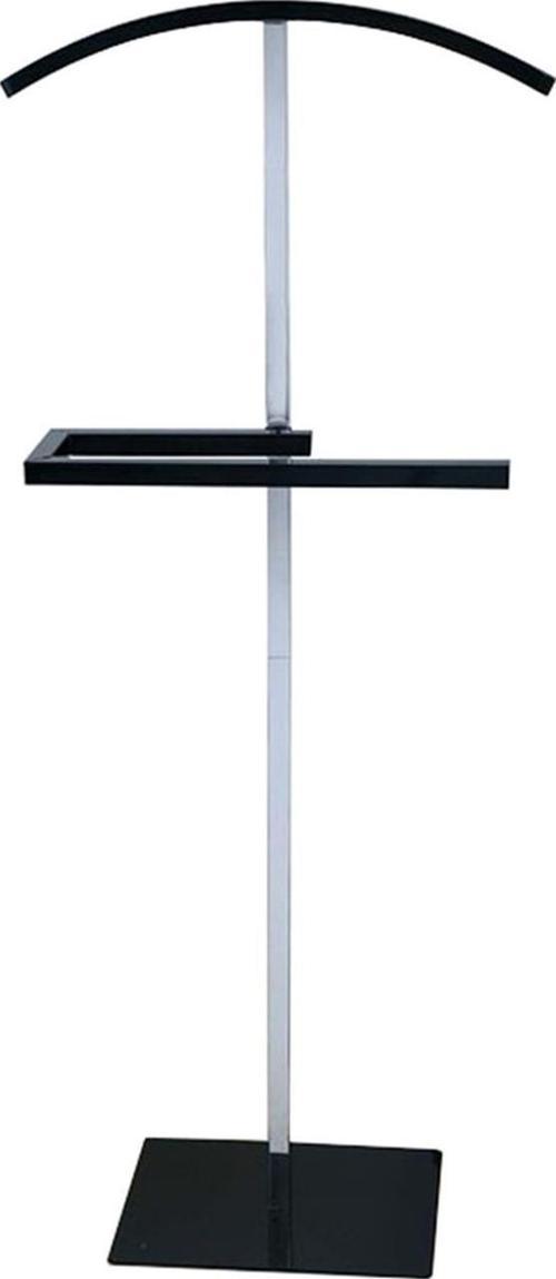 Polla Gümüş & Siyah Metal Dilsiz Uşak 45x26x115 Cm