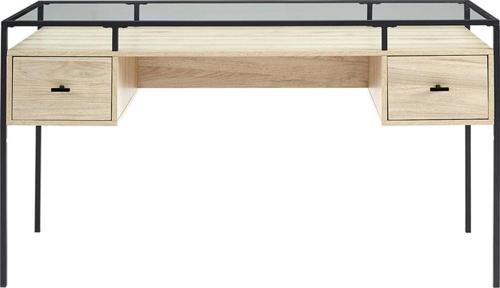 Gianna Siyah Metal Çalışma Masası Kahve