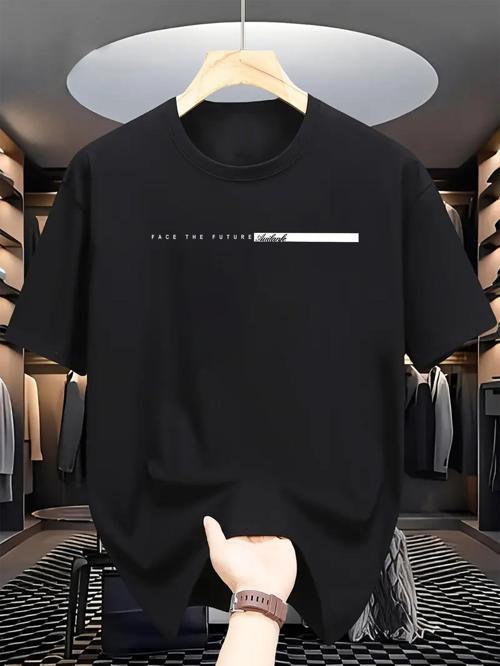 Unisex Face The Future Baskılı Oversize Tshirt