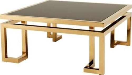 Zao Gold Metal / Cam Kare Orta Sehpa