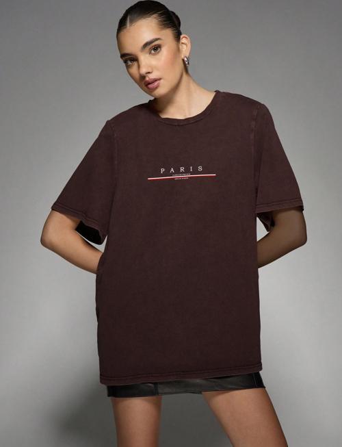 Unisex Paris Baskılı T-shirt