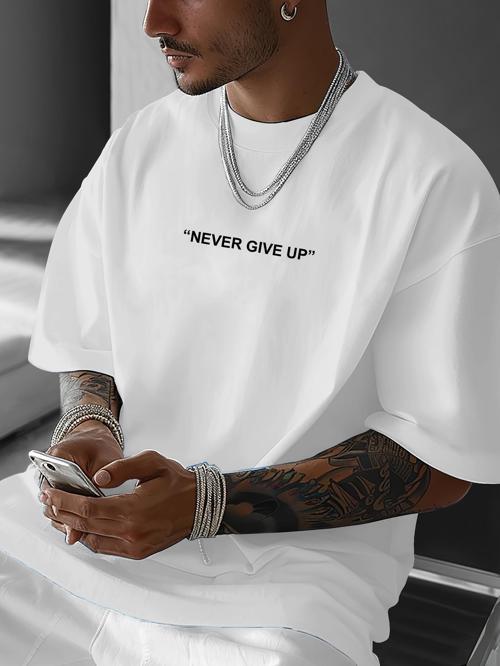 Unisex Asla Pes Etme  Baskılı Tasarım Tshirt