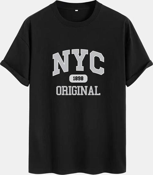 NYC Baskılı Unisex Oversize Tshirt