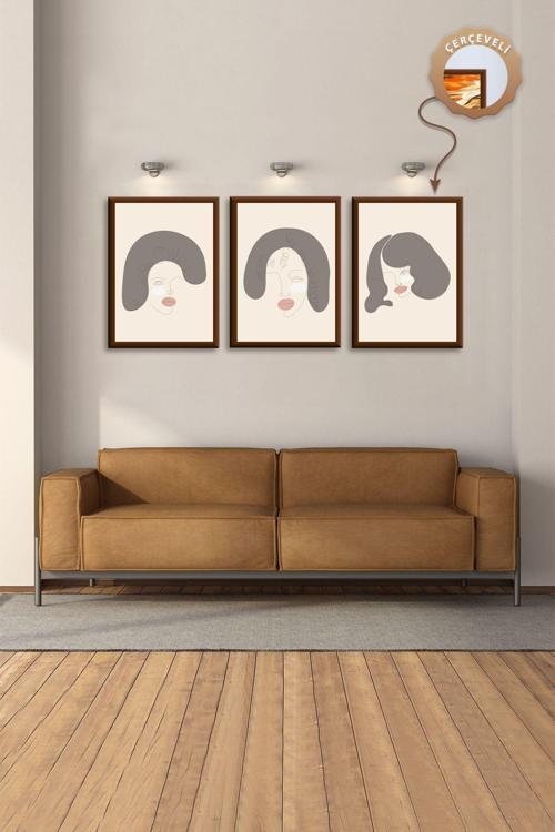 3Lü Tablo Mutfak Duvar Tablosu Modern Tablo Mdf Dekoratif Tablo Yatak Odası Tablo Seti Salon Tablo