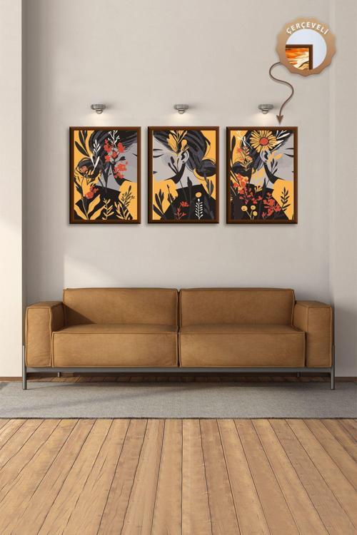 Mutfak Duvar Tablosu Mdf 3Lü Tablo Dekoratif Tablo Salon Tablo Yatak Odası Tablo Seti Modern Tablo