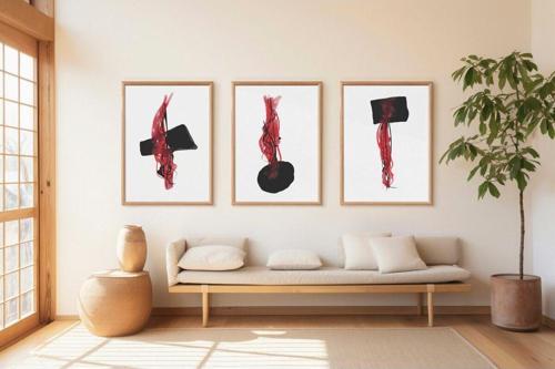 Salon Tablo Yatak Odası Tablo Mdf 3Lü Tablo Dekoratif Tablo Modern Tablo Mutfak Duvar Tablosu Seti