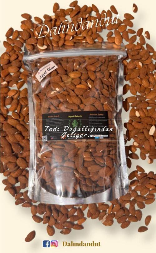 Yeni Mahsül Organik Doğal Badem Içi Çiğ (Yerli) 250Gr