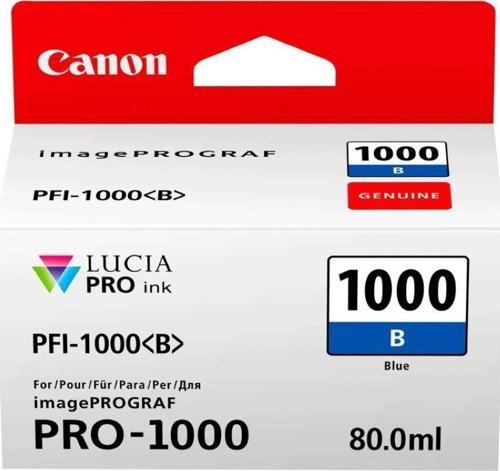 Feyza Bilişim® Canon PFI-1000 B (Blue) Mavi A2 Yazıcı Orijinal Mürekkep Kartuş 80 ml. (0555C001)