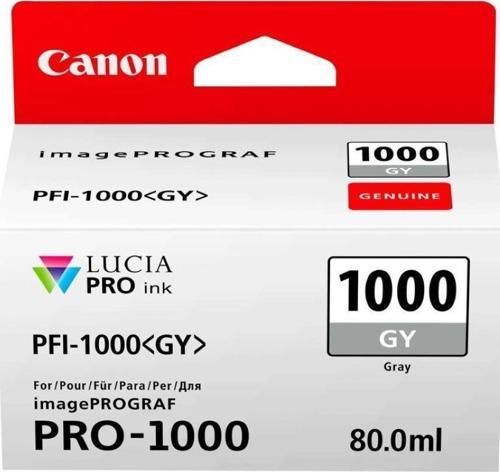 Feyza Bilişim® Canon PFI-1000 GY (Gray) Gri A2 Yazıcı Orijinal Mürekkep Kartuş 80 ml. (0552C001)