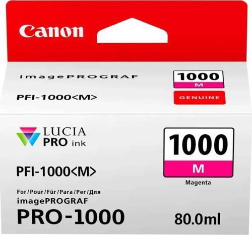 Feyza Bilişim® Canon PFI-1000 M (Magenta) Kırmızı A2 Yazıcı Orijinal Mürekkep Kartuş 80 ml. (0548C001)