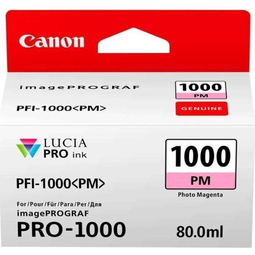 Feyza Bilişim® Canon PFI-1000 PM (Photo Magenta ) Fotoğraf Kırmızı A2 Yazıcı Orijinal Mürekkep Kartuş 80 ml. (0551C001)