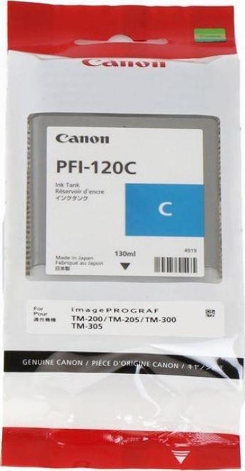 Feyza Bilişim® Canon PFI-120 C (Cyan) Mavi Plotter Orijinal Mürekkep Kartuş 130 ml. (2886C001)
