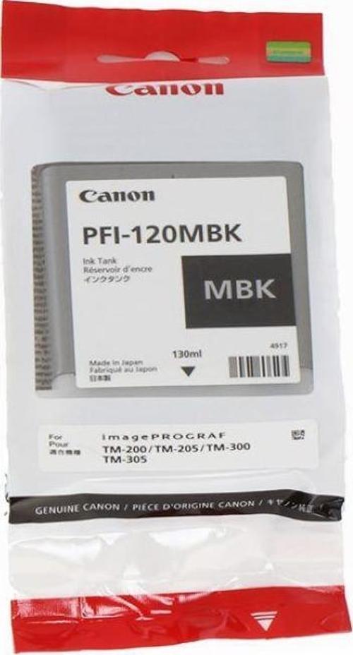 Feyza Bilişim® Canon PFI-120 MBK (Matt Black) Matt Siyah Plotter Orijinal Mürekkep Kartuş 130 ml. (2884C001)