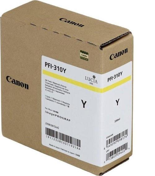 Feyza Bilişim® Canon PFI-310 Y (Yellow) Sarı Plotter Orijinal Mürekkep Kartuş 330 ml. (2362C001)