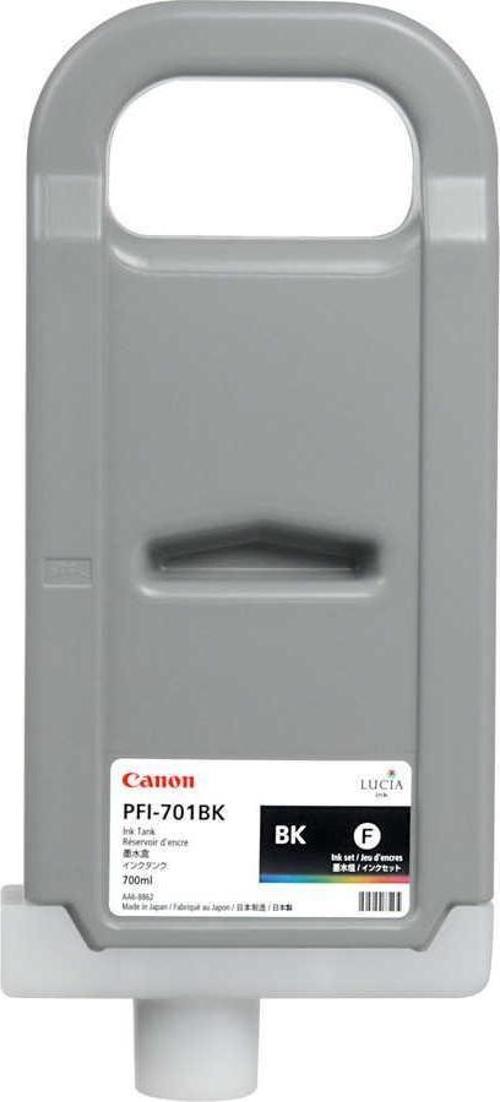 Feyza Bilişim® Canon PFI-701 BK (Photo Black) Fotoğraf Siyahı Plotter Orijinal Mürekkep Kartuş 700 ml. (0900B001)								
