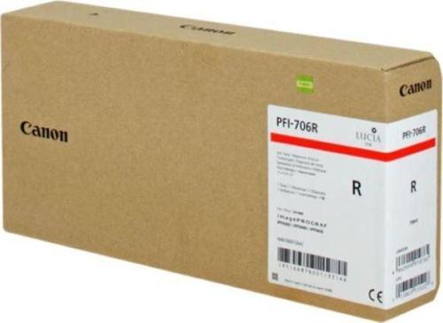 Feyza Bilişim® Canon PFI-706 R (Red) Kırmızı Plotter Orijinal Mürekkep Kartuş 700 ml. (6687B001)