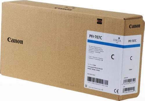 Feyza Bilişim® Canon PFI-707 C (Cyan) Mavi Plotter Orijinal Mürekkep Kartuş 700 ml. (9822B001)