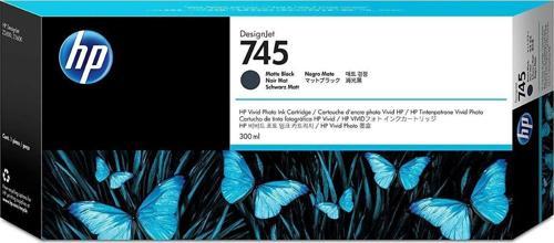 Feyza Bilişim® HP 745 Matt Black 300 ml. Mat Siyah Orijinal Plotter Designjet Mürekkep Kartuşu (F9K05A)								