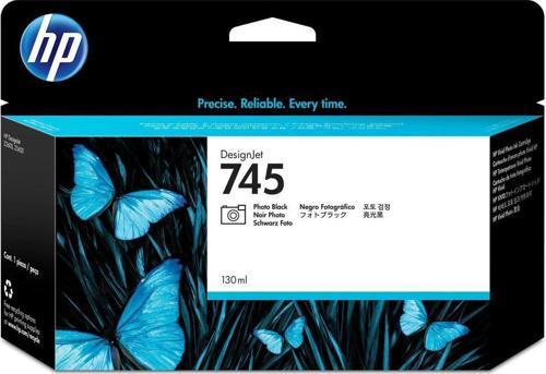 Feyza Bilişim® HP 745 Photo Black 130 ml. Fotoğraf Siyahı Orijinal Plotter Designjet Mürekkep Kartuşu (F9J98A)								