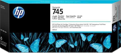 Feyza Bilişim® HP 745 Photo Black 300 ml. Fotoğraf Siyahı Orijinal Plotter Designjet Mürekkep Kartuşu (F9K04A)								