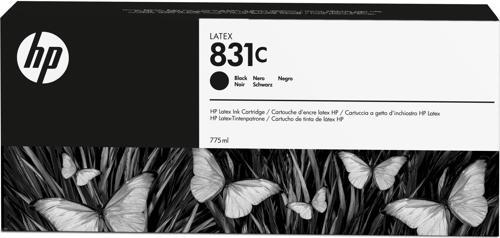Feyza Bilişim® HP 831C Black 775 ml. Siyah Orijnal Latex Mürekkep Kartuşu (CZ694A)								