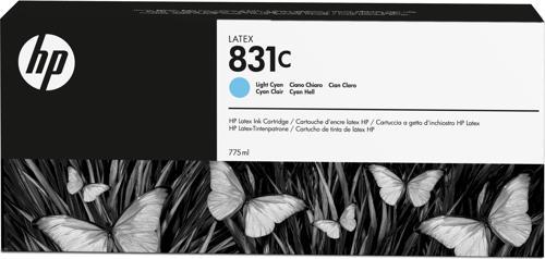 Feyza Bilişim® HP 831C Light Cyan 775 ml. Açık Mavi Orijnal Latex Mürekkep Kartuşu (CZ698A)								