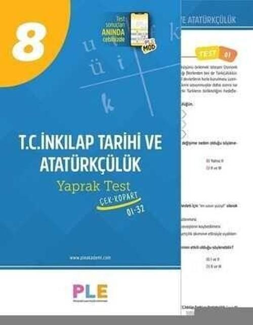8.Sınıf - T.C. İnkılap Tarihi ve Atatürkçülük - Yaprak Testi (1-32)