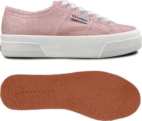 2740 Platform Lame Kadın Bej Platform Sneaker