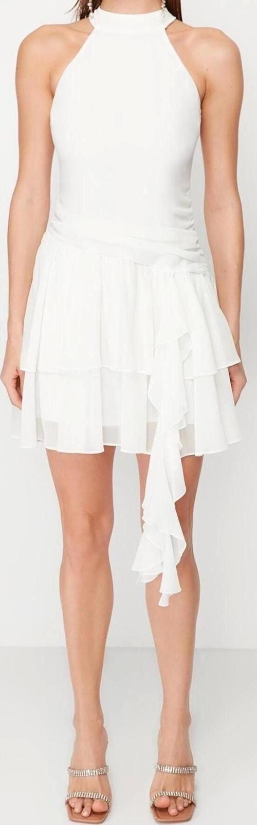 Moda Regular Casual Günlük Ribana Kaşkorse Örme Bisiklet Yaka Kısa Kol Skater Maxi Boy Elbise