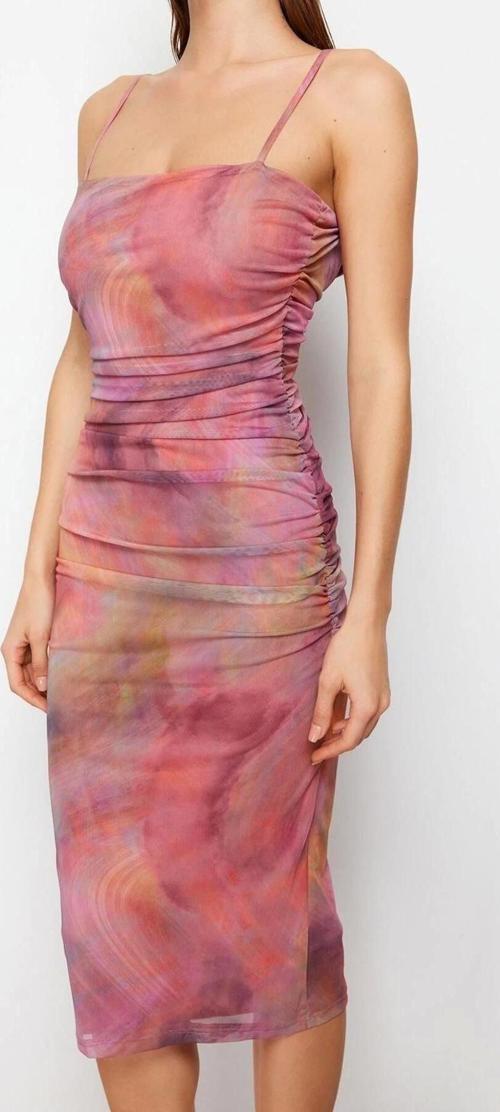 Moda Slim Gündüz Gece Krep Dokuma Degaje Yaka Kolsuz Kol Bodycone Mini Boy Elbise