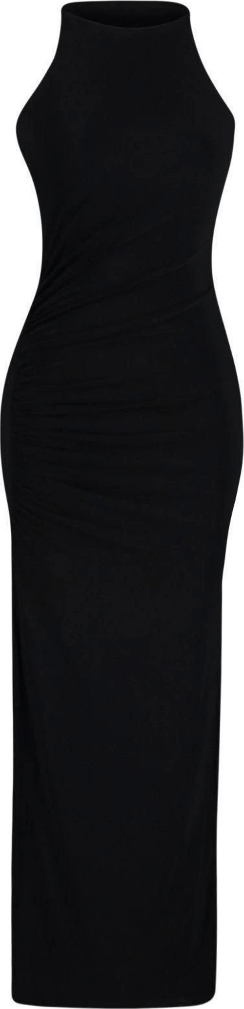Moda Slim Casual Günlük Sandy Örme Halter Yaka Askılı Kol Bodycone Maxi Boy Elbise