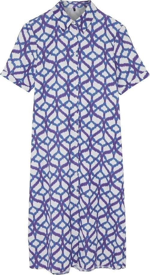 Moda Regular Casual Günlük Keten Karışımlı Dokuma Gömlek Yaka Kısa Kol Gömlek Elbise Midi Boy Elbise