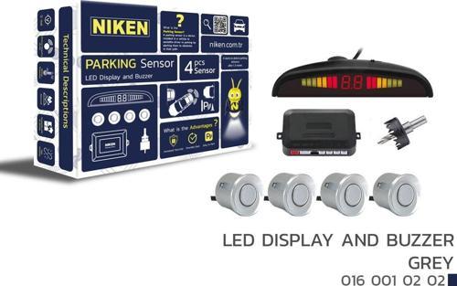 Park sensörü led ekranlı-ses ikazlı gri oem Tüm modellere uyumlu Niken