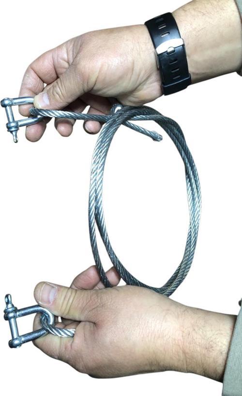 Araç Çekme Halatı Çelik Çekme Halatı 6,2 mm Kalınlık 2,5 metre Uzunluk