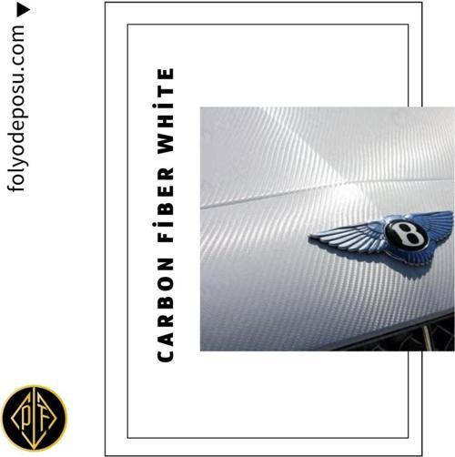 Carbon Fiber White Araç Kaplama Folyo 152*1M