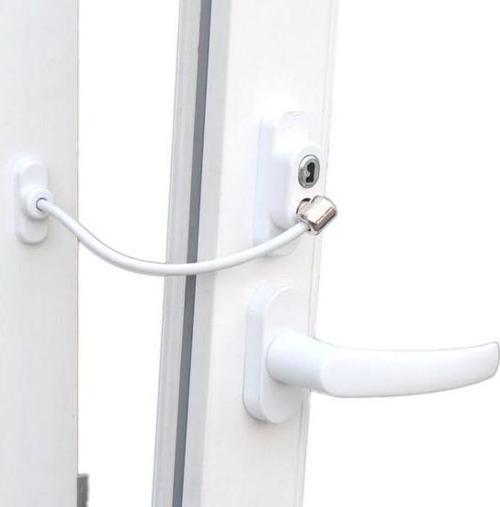 Çelik Halatlı Kilit Pvc Pencere Emniyet Çocuk Güvenlik Kilidi (1 Adet)