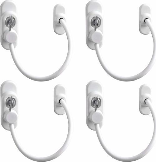 Çelik Halatlı Kilit Pvc Pencere Emniyet Çocuk Güvenlik Kilidi (4 Adet)