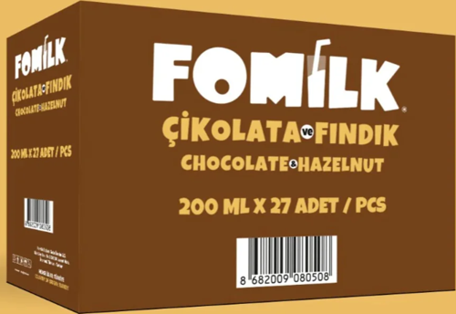 Bitkisel Bazlı Çikolatalı Fındık İçeceği 200ml x 27 Adet