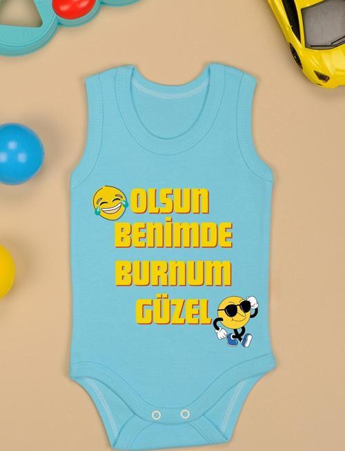 Olsun Benimde Burnum Güzel Baskılı Çıtçıt Body Zıbın