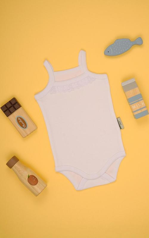 İp Askılı Pamuk Dantel Detaylı Çıt Çıt Zıbın