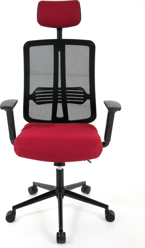 EST ZEON | COMFORT Ofis koltuğu Çalışma Koltuğu |Kırmızı |Siyah Yıldız Ayak