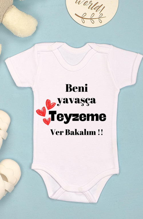 Teyze Aşkı Baskılı Omuz Çıt Çıt Zıbın