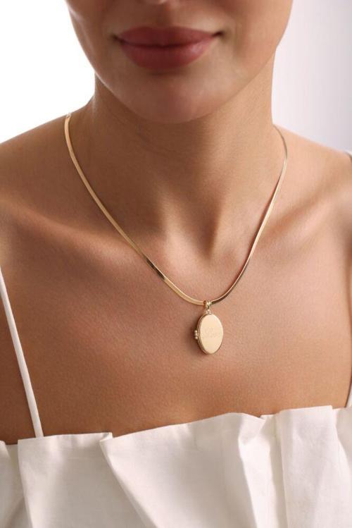 Altın Resimli Kolye Love Mod