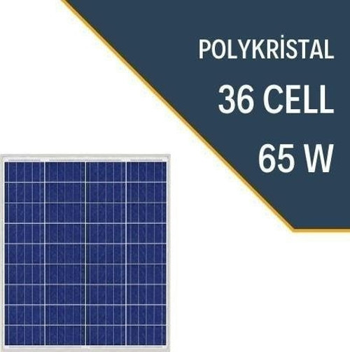 65W POLYKRİSTAL GÜNEŞ PANELİ
