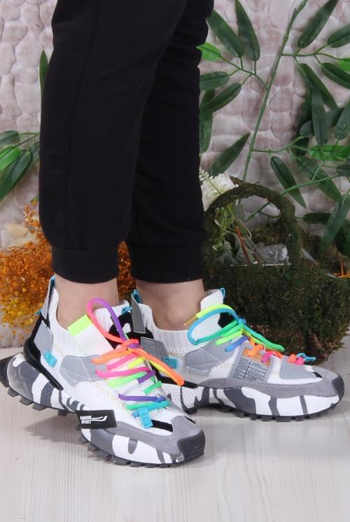 GJ Elanur Rahat Kalın Taban Özel Tasarım Sneaker Kadın Spor Ayakkabı